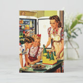 Invitation Famille vintage dans la cuisine (Debout devant)