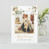 Invitation Family Christmas Photo Card (Debout devant)