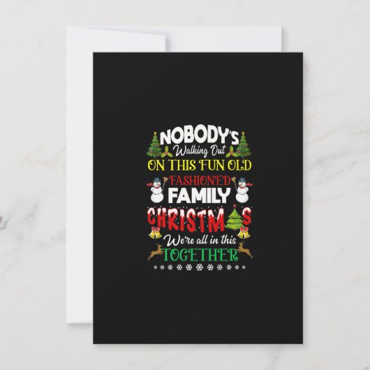 Invitation Family Christmas we are in this together Merry (Devant)