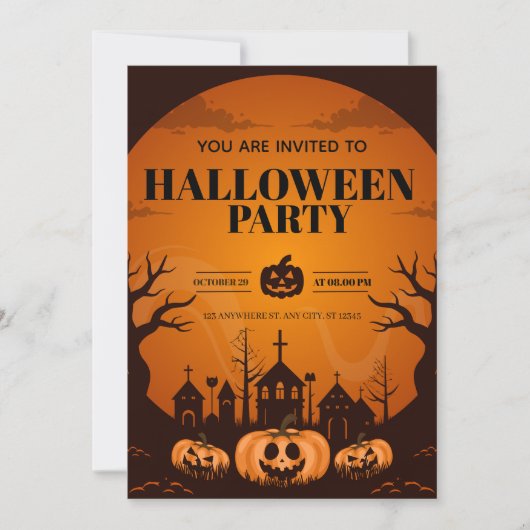 Invitation Family Costume Party Invite | Fun & Editable Card (Devant)