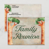Invitation Family Reunion Family Tree (Devant / Derrière)