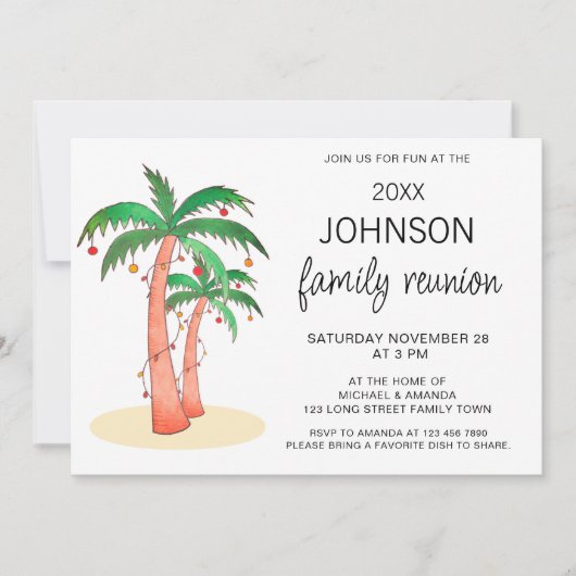Invitation Family Reunion Tree (Devant)