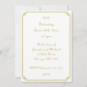 Invitation Family Reunion Tree Elégant Luxe Moderne Or (Dos)