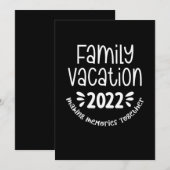 Invitation Family Vacation 2022 Making Memories Together (Devant / Derrière)