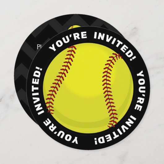 Invitation Fan du base-ball (Devant / Derrière)