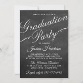 Invitation Fancy Chalkboard Typography Graduation Party (Devant)