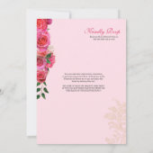 Invitation Fancy Charra Rose Gold Roses Pays Quinceanera (Dos)