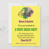 Invitation Fancy Dress Party avec Motif Masque (Dos)