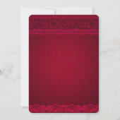 Invitation Fancy & Elegant Anniversaire Abstrait Rouge (Dos)