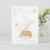 Invitation Fancy Floral Regency Era Guest Book  Sign (Debout devant)