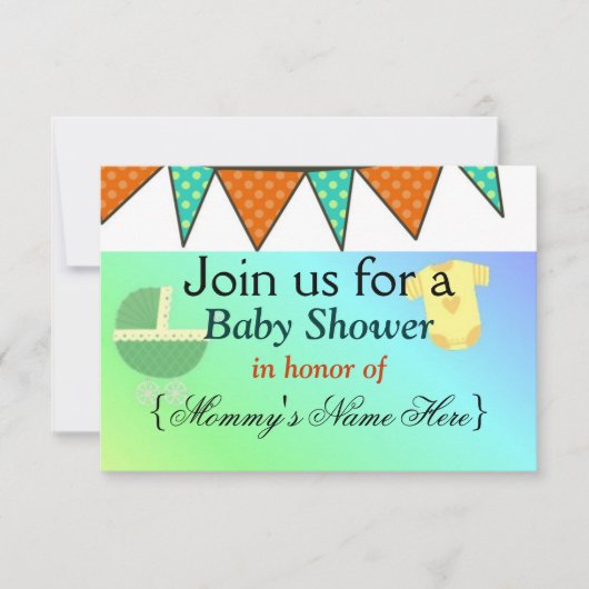 Invitation Fancy & Fun Baby Shower (Devant)