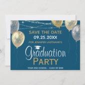Invitation Fancy Graduation Party Enregistrer la date Invitat (Devant)