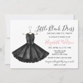 Invitation Fancy Little Black Dress Bachelorette Party (Devant)
