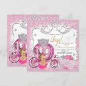 Invitation Fancy Little Princess Fairytale Baby Girl Douche (Devant / Derrière)