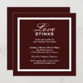 Invitation Fancy Love Stinks Anti-Valentines Day Party (Devant / Derrière)