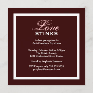 Invitation Fancy Love Stinks Anti-Valentines Day Party