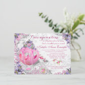 Invitation Fancy Once upon a Time Fairy Tale Anniversaire (Debout devant)