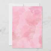 Invitation Fancy One Rose Bow Coquette Fille 1er anniversaire (Dos)