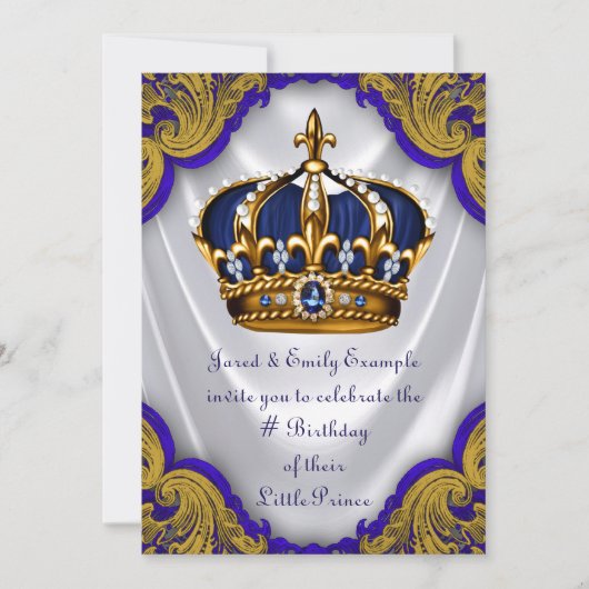 Invitation Fancy Prince Anniversaire (Devant)