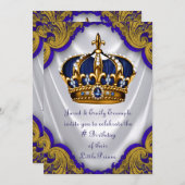 Invitation Fancy Prince Anniversaire (Devant / Derrière)