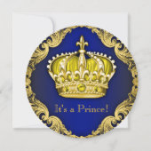 Invitation Fancy Prince Baby shower (Devant)