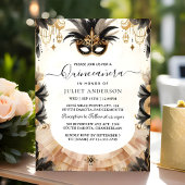 Invitation Fancy Prom Mask Fun Masquerade Ball Quinceanera