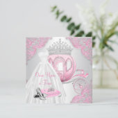 Invitation Fancy Rose Cinderella Princess Anniversaire (Debout devant)