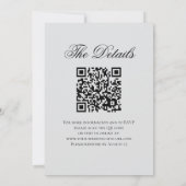Invitation Fancy Script with Flourish Silver & White Wedding (Dos)