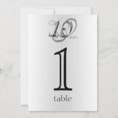 Invitation Fancy Tin 10th Anniversary Numéro de tableau (Devant)