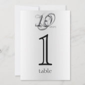 Invitation Fancy Tin 10th Anniversary Numéro de tableau (Dos)
