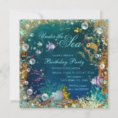 Invitation Fancy Under the Sea Birthday Party (Devant)
