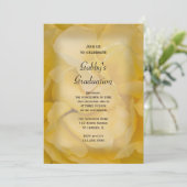 Invitation Fancy Yellow Rose Graduation Party (Debout devant)