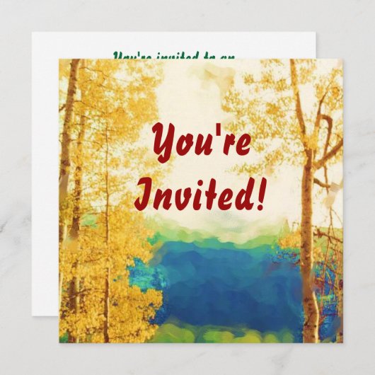 Invitation fanée de trembles (Devant / Derrière)