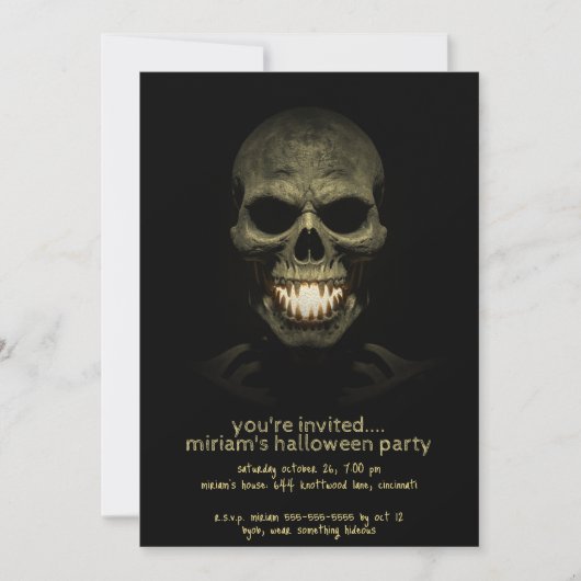 Invitation Fang Halloween Fang Skeleton Fang Fang (Devant)