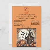 Invitation Fang Out Script Moderne Haunted House Party (Devant)