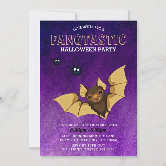 Invitation Fangtastic Halloween (Devant)