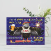 Invitation Fantaise 4 juillet | Feu d'artifice de bière Eagle (Debout devant)