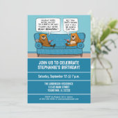 Invitation Fantaisie Busy Beavers fête d'anniversaire (Debout devant)