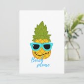 Invitation Fantaisie D'Ananas Avec Lunettes De Soleil Été (Debout devant)