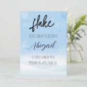 Invitation Fantaisie de neige amusante Hiver Thème Anniversai (Debout devant)