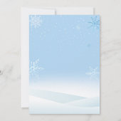 Invitation Fantaisie de neige amusante Hiver Thème Anniversai (Dos)