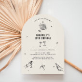 Invitation fantaisie dessinée à la main à la fête des boisson