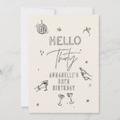 Invitation fantaisie dessinée à la main à la fête des boisson (Devant)