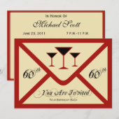 Invitation Fantaisie et divertissement 60e anniversaire Invit (Devant / Derrière)