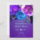 Invitation Fantaisie Florale Violet Ultra Violet Vibrant de M (Devant)