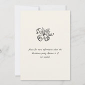 Invitation Fantaisie Main dessinée Whimsical Noël Fête (Dos)