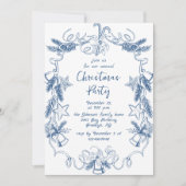 Invitation Fantaisie Main dessinée Whimsical Noël Fête (Devant)