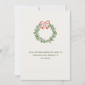 Invitation Fantaisie Main dessinée Whimsical Noël Fête (Dos)