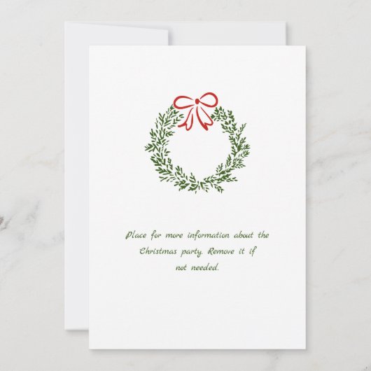 Invitation Fantaisie Main dessinée Whimsical Noël Fête (Dos)