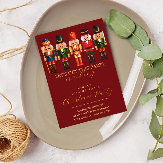 Invitation Fantaisie moderne unique Nutcracker fête de Noël